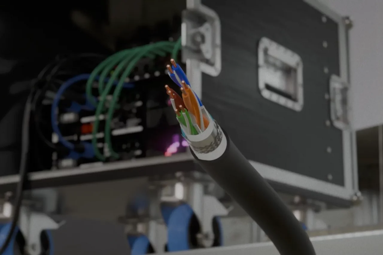 3D-Visualisierung eines High-End-Audiokabels für Cordial Cables