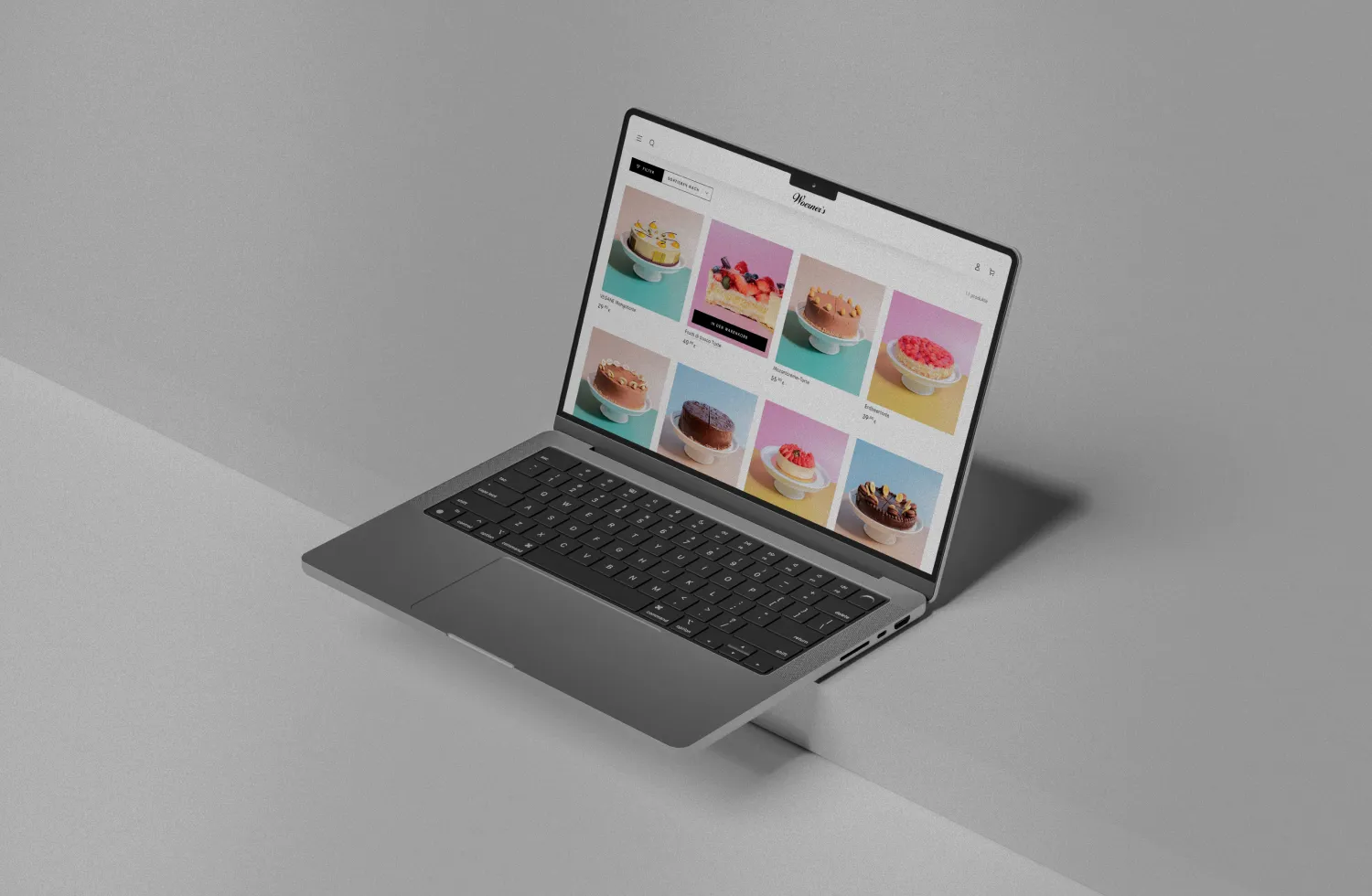 Desktop-Ansicht der Website für Wörners – modernes Screendesign